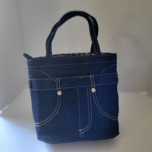Stylish Blue Denim Tote Bag